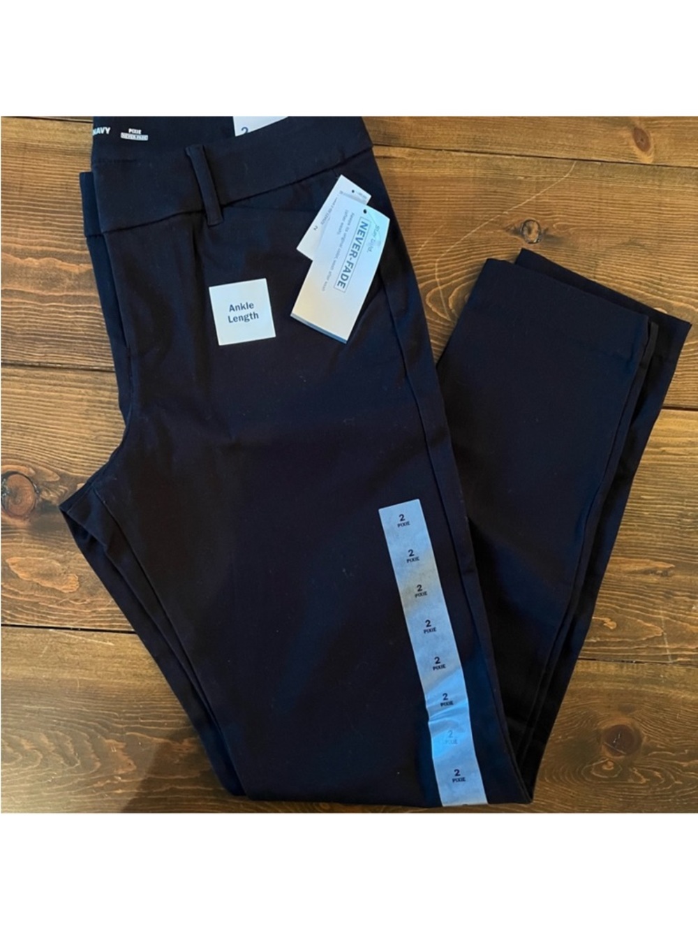 NWT Pixie Never Fade Ankle Length Black Pants